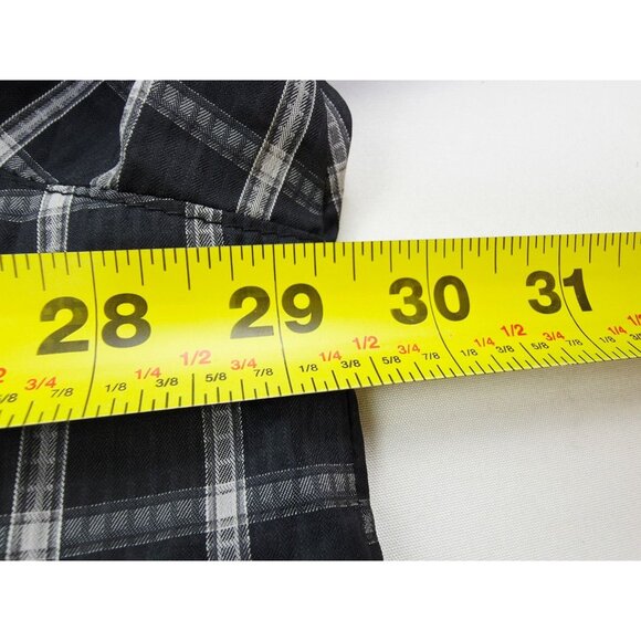 Columbia Size 3X Mens Black Gray Check Omni Shade Back Vent Polyester Shirt - Picture 2 of 13